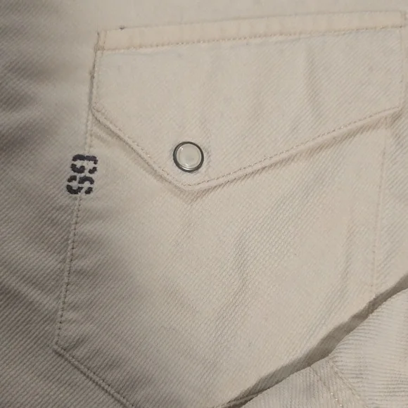 G-Star Plush Cord Tacoma Western Shirt-Ivory